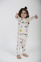 Be Cosy Kid's PJ Set with Zoo Print