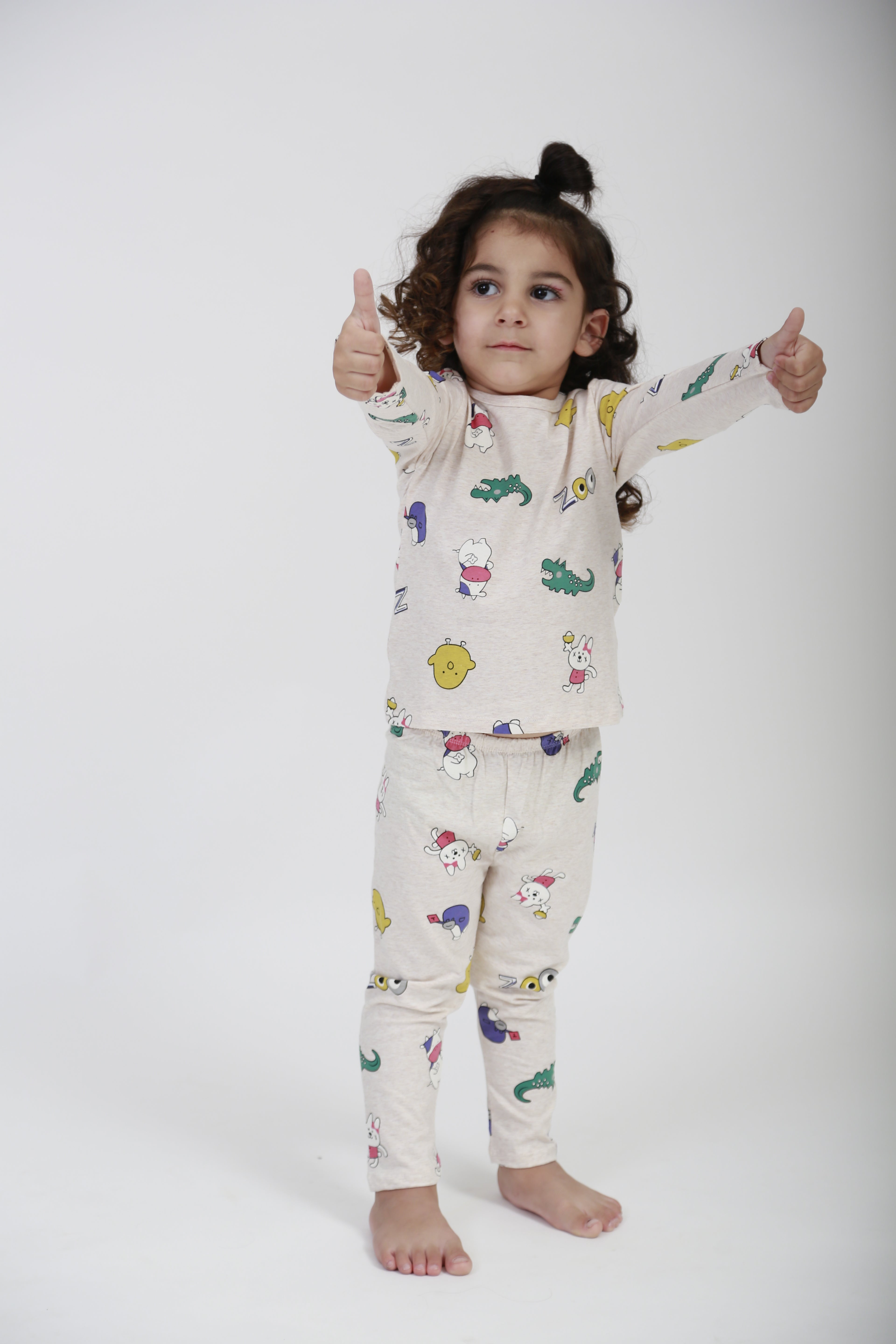 Be Cosy Kid's PJ Set with Zoo Print