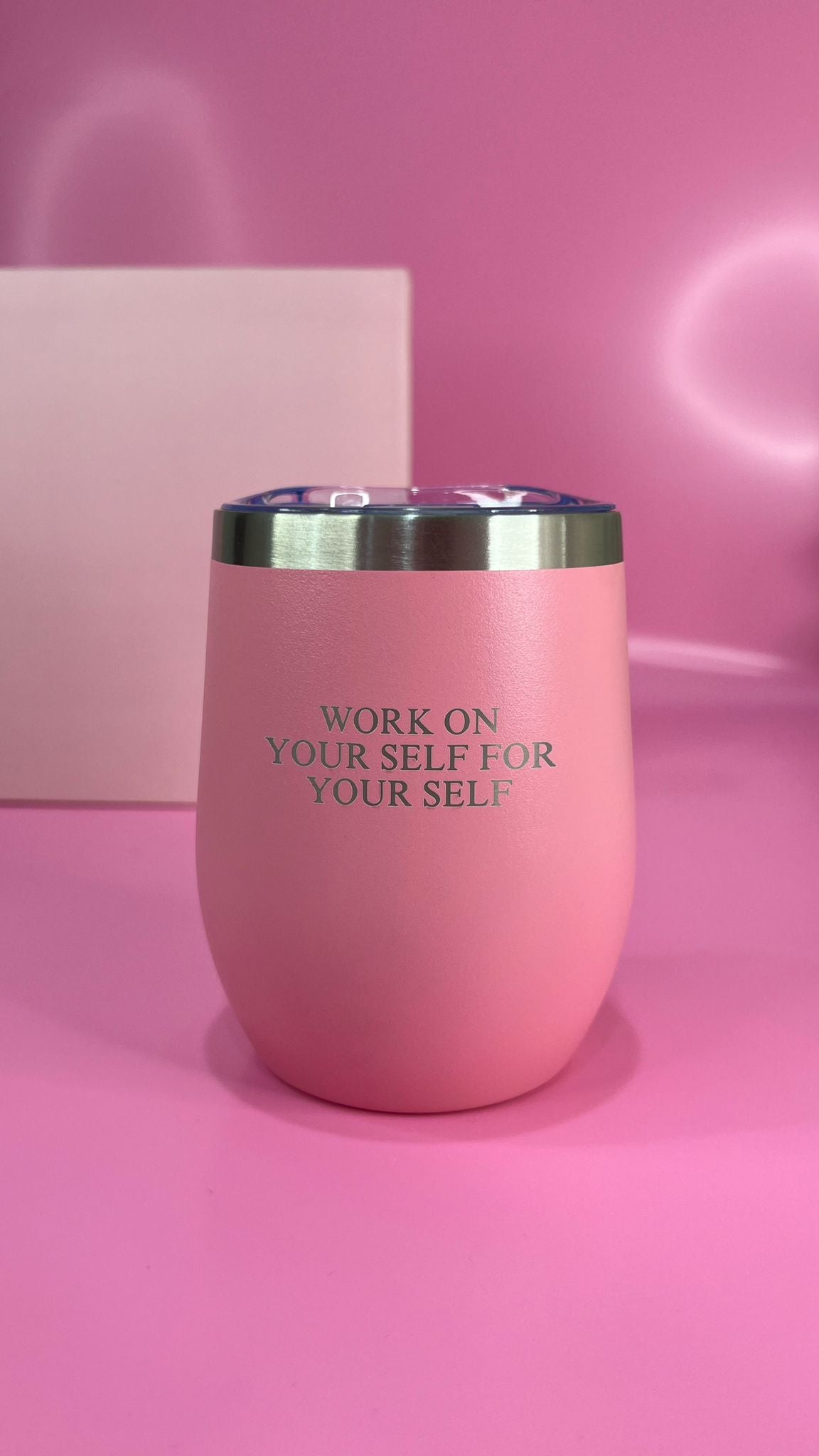 Work On Yourself Pink Mug