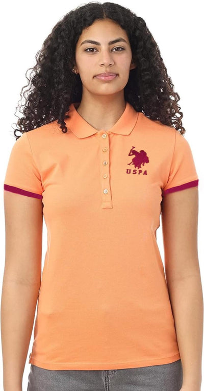 U.S Polo T-shirt in pink orange