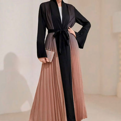 Haneen alsaify X Becosy  in ombre abaya with belt