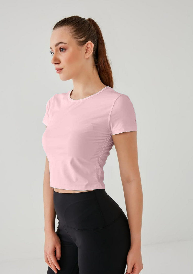 DKN Essential Crop Top in Peach
