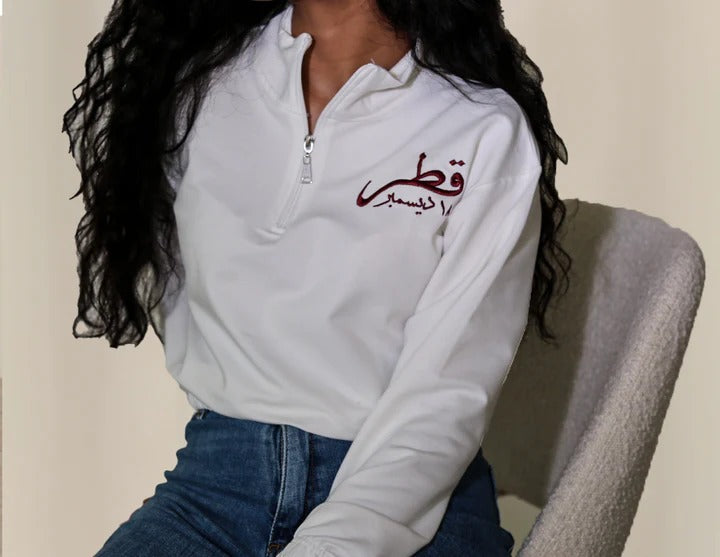 QND White Crop Sweater