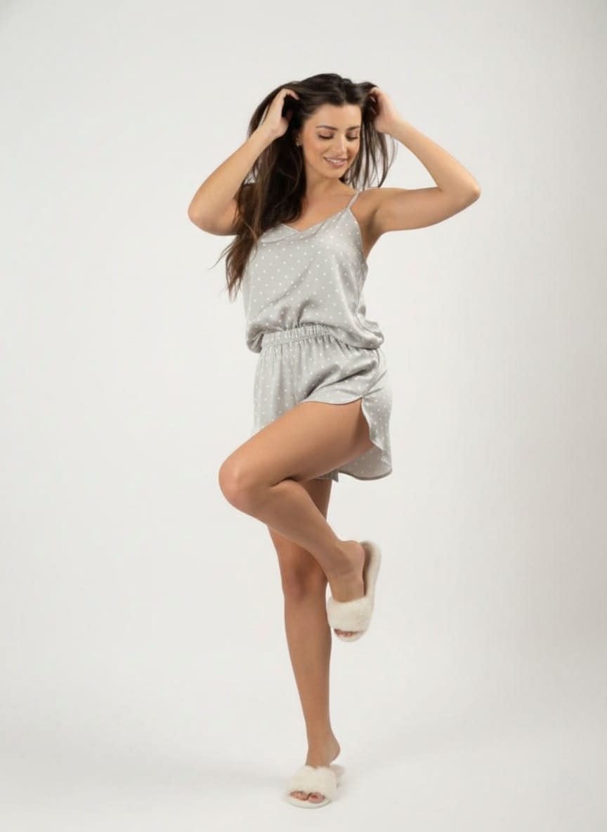 Be Cosy Pastel Green PJ Set with shorts