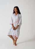 Be Cosy Oversized Nightdress in Light Blue Floral Print