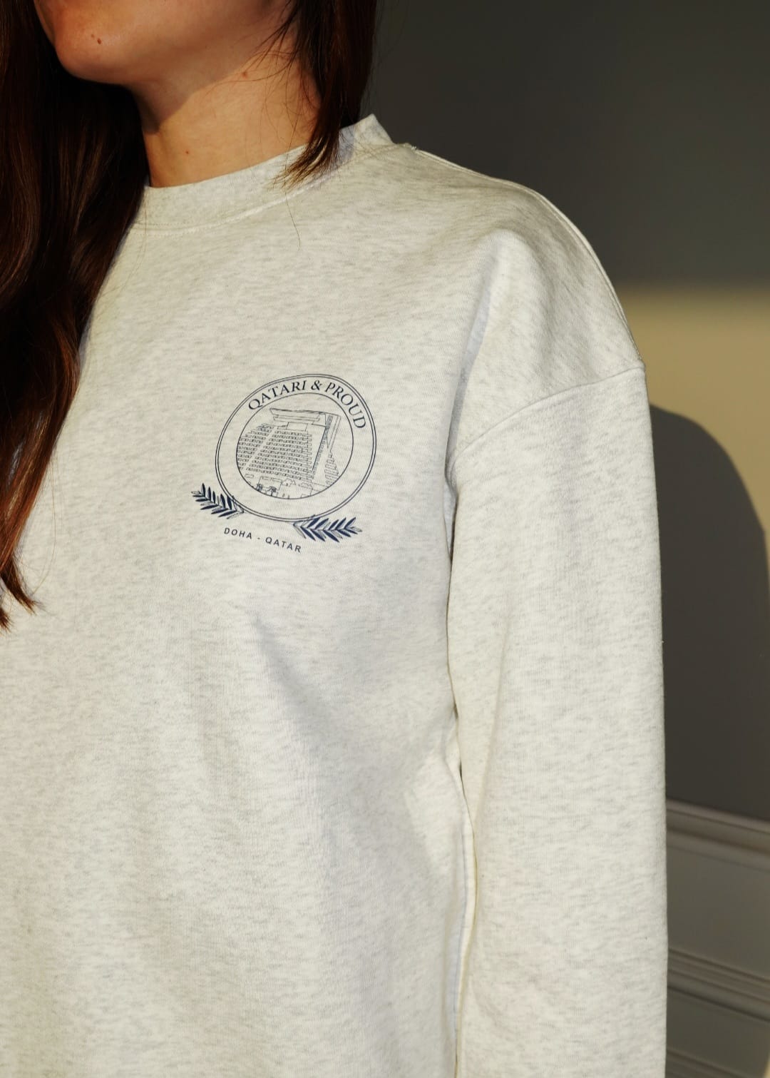 Qatari & Proud Grey Sweatshirt