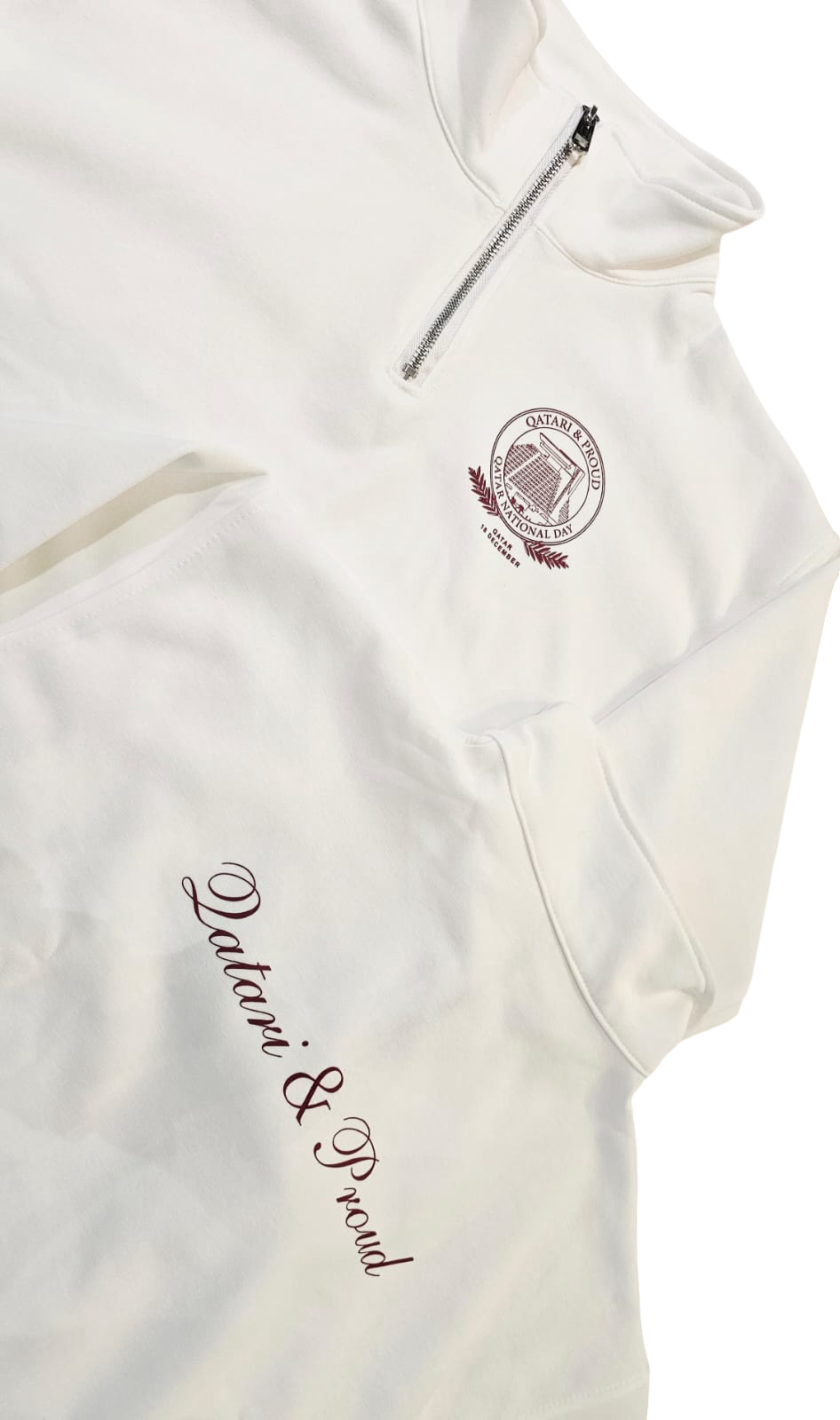 QND White Zipper Tops