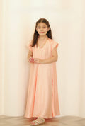 Kids Trapeze Dress in Orange