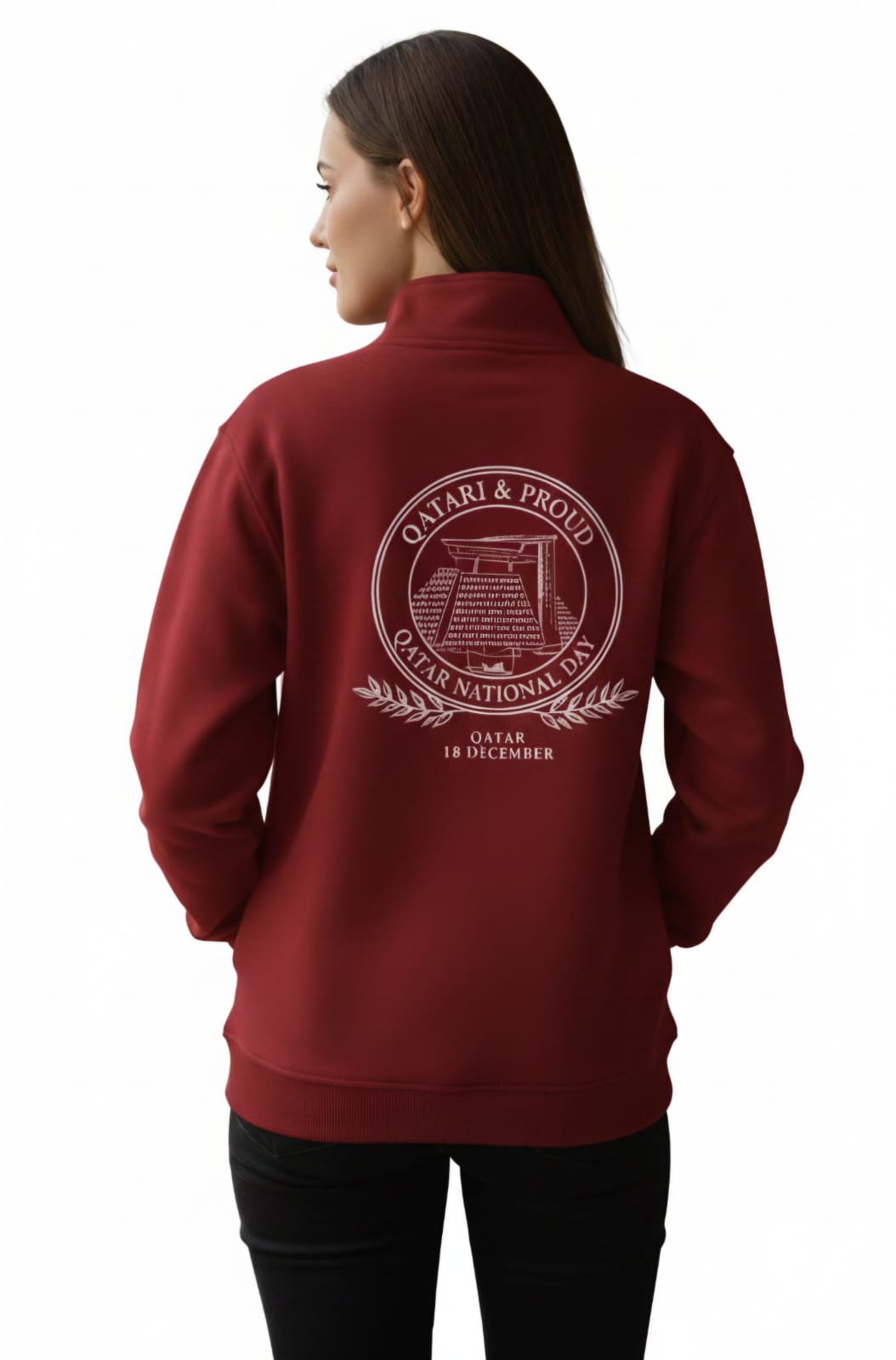 QND Maroon Zipper Tops