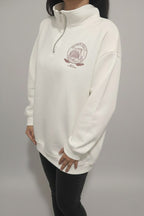 QND White Zipper Tops