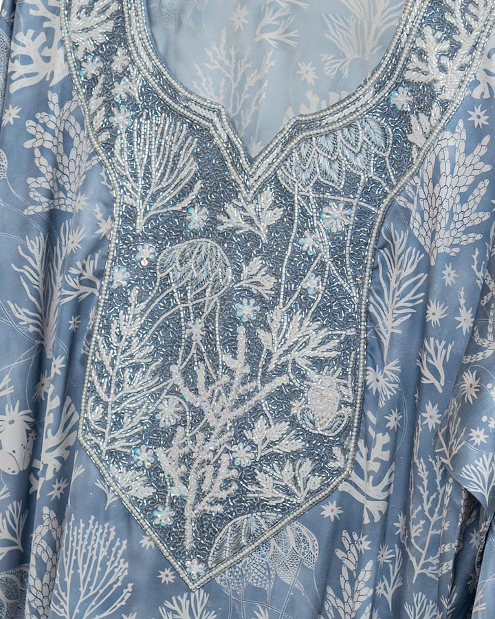 Misty Blue Coral Mukhwar