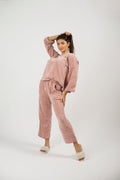 Be Cosy Knitted Loungewear Set in Pink