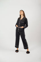 Be Cosy Classic PJ Set in Black