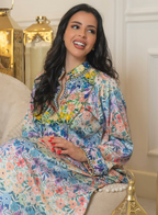 Multicolor Floral Collared Mukhwar