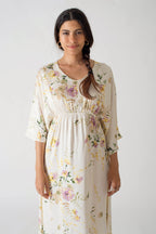 Be Cosy Soft Yellow Nightdress with Floral Print