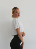 DKN Summer Essential Crop Top in White