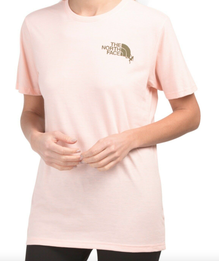 The North Face women's T-shirt in peach