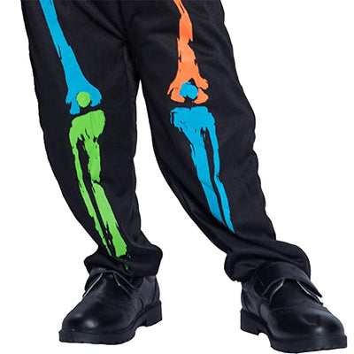 Boys Colorful Bones Jumpsuit Costume