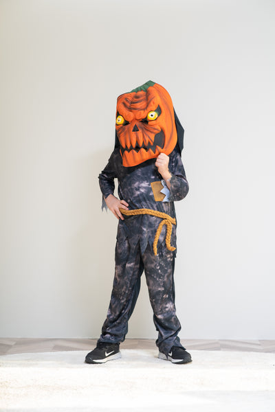 Boys pumpkin mask halloween costume