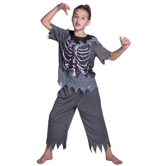 Girls Boys Halloween Skeleton costume