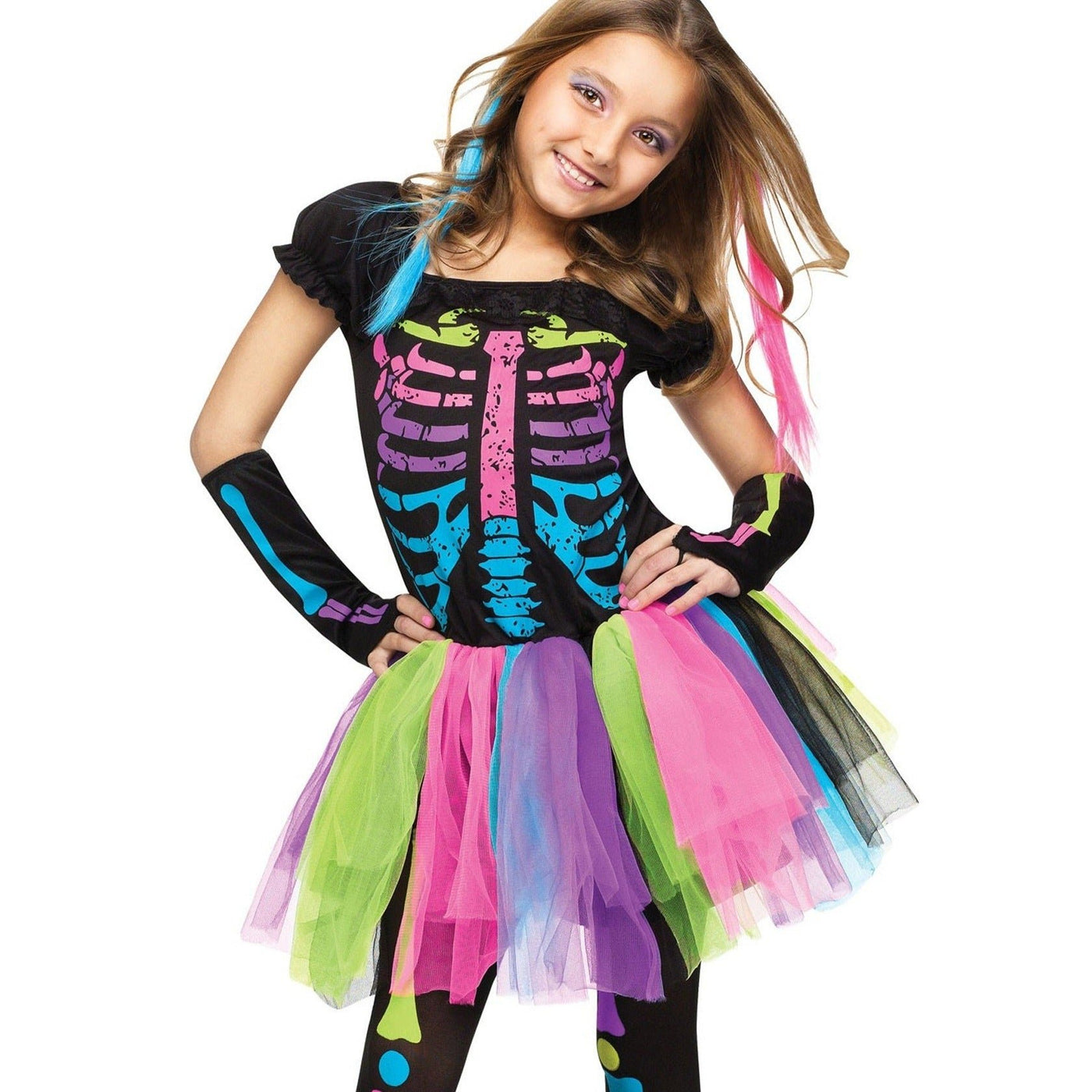 Girls Funky Punky Bones costume