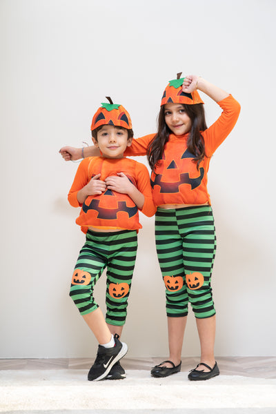 Kids fancy pumpkin halloween costume