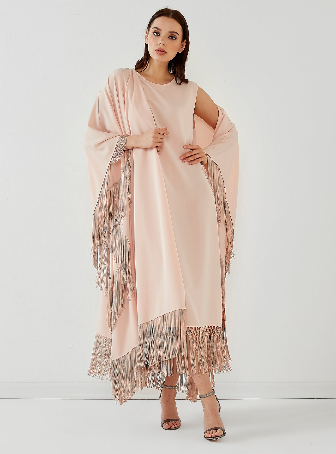 One Size Fringe Two Pieces Dress And Caftan